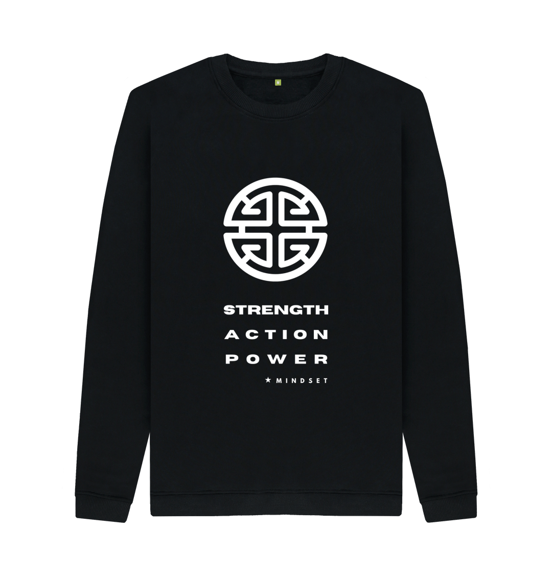 Black Printed Sweater Front