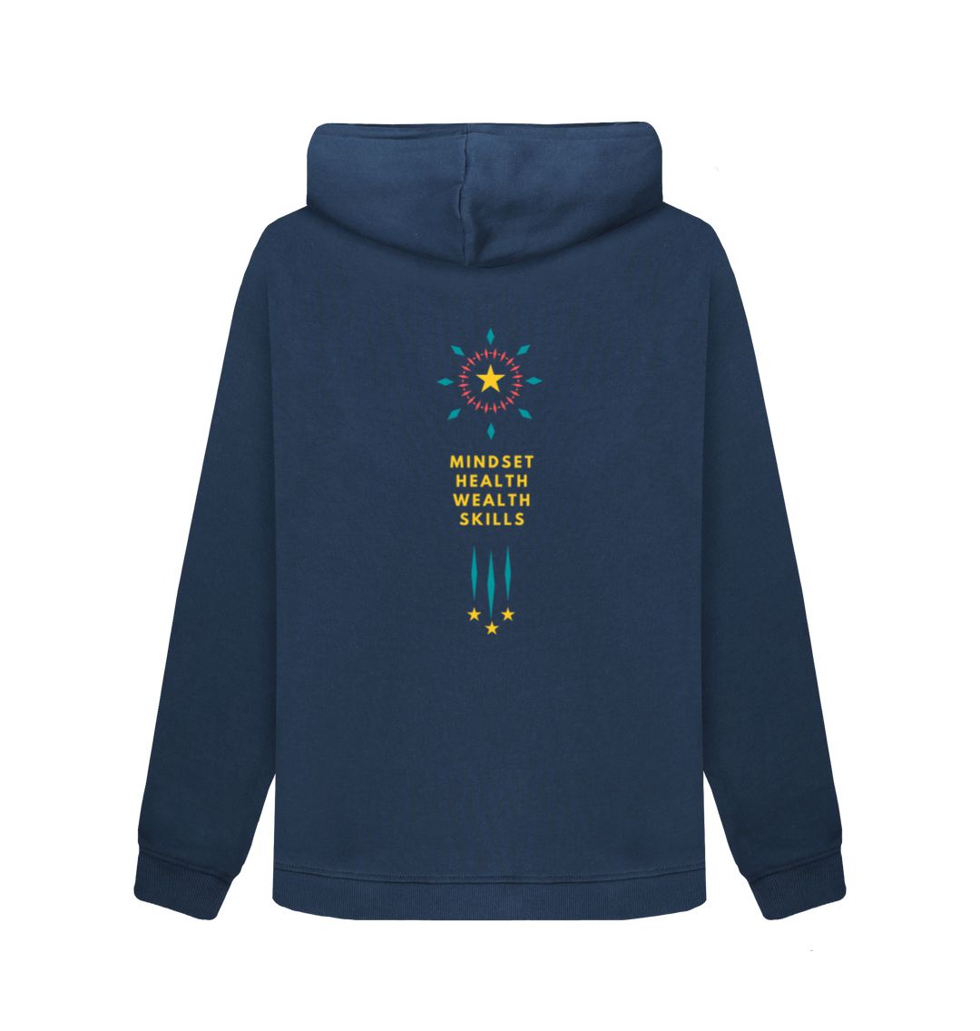 Organic jumper - Mindset collection - Health, Wealth, Skills - Organic Woman's Hoodie