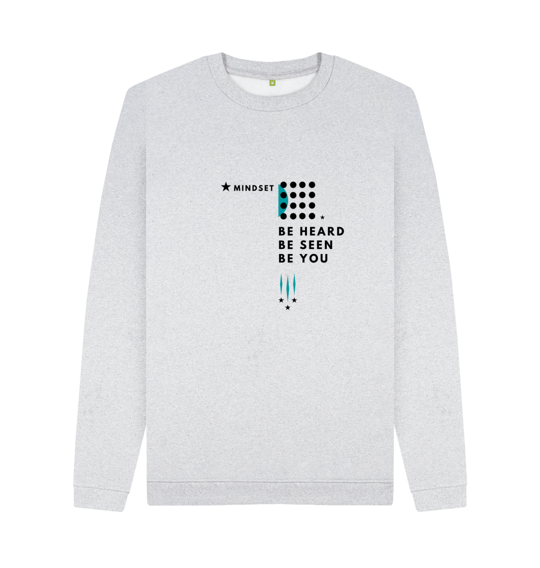 Grey Recycled Printed Sweater Front