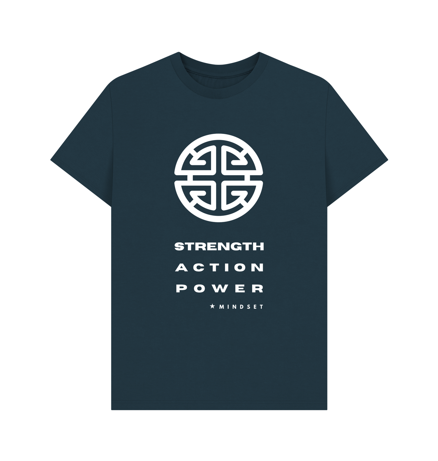 Denim Blue Printed T-shirt Front