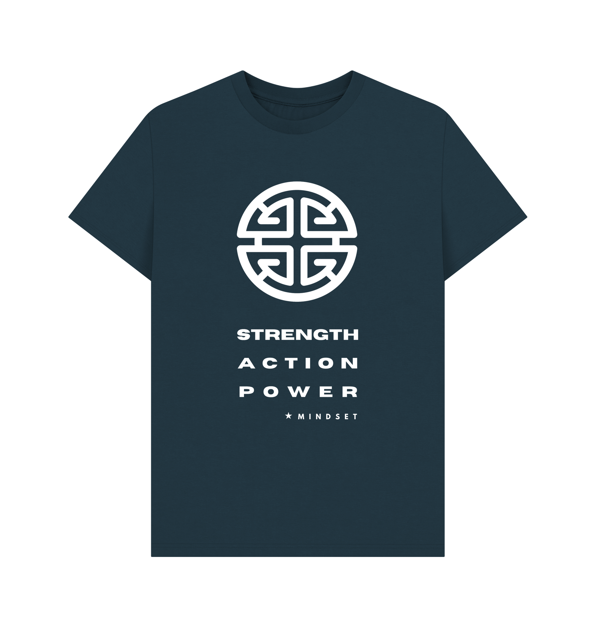 Denim Blue Printed T-shirt Front