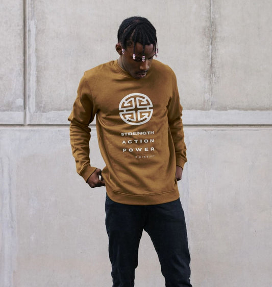 Mindset Collection - Organic Male Jumper- Strength, Action, Power