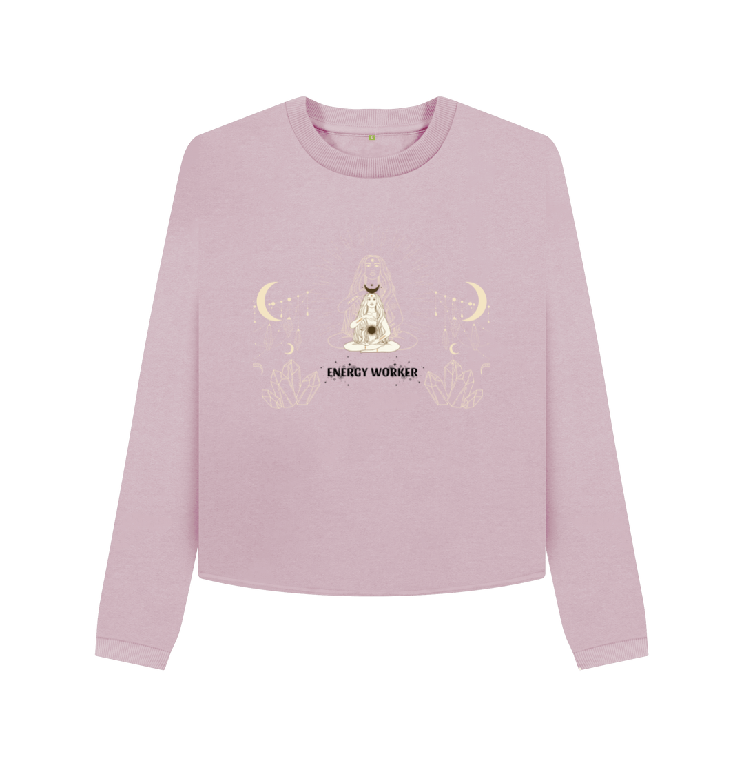 Mauve Printed Boxy Jumpers Front