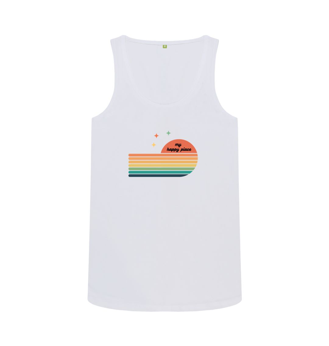 White Organic Summer Vest - my happy place