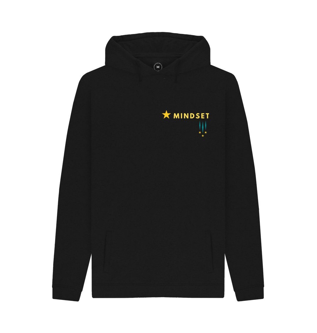 Black Mindset collection - Health, Wealth, skills Organic Mans pullover Hoody