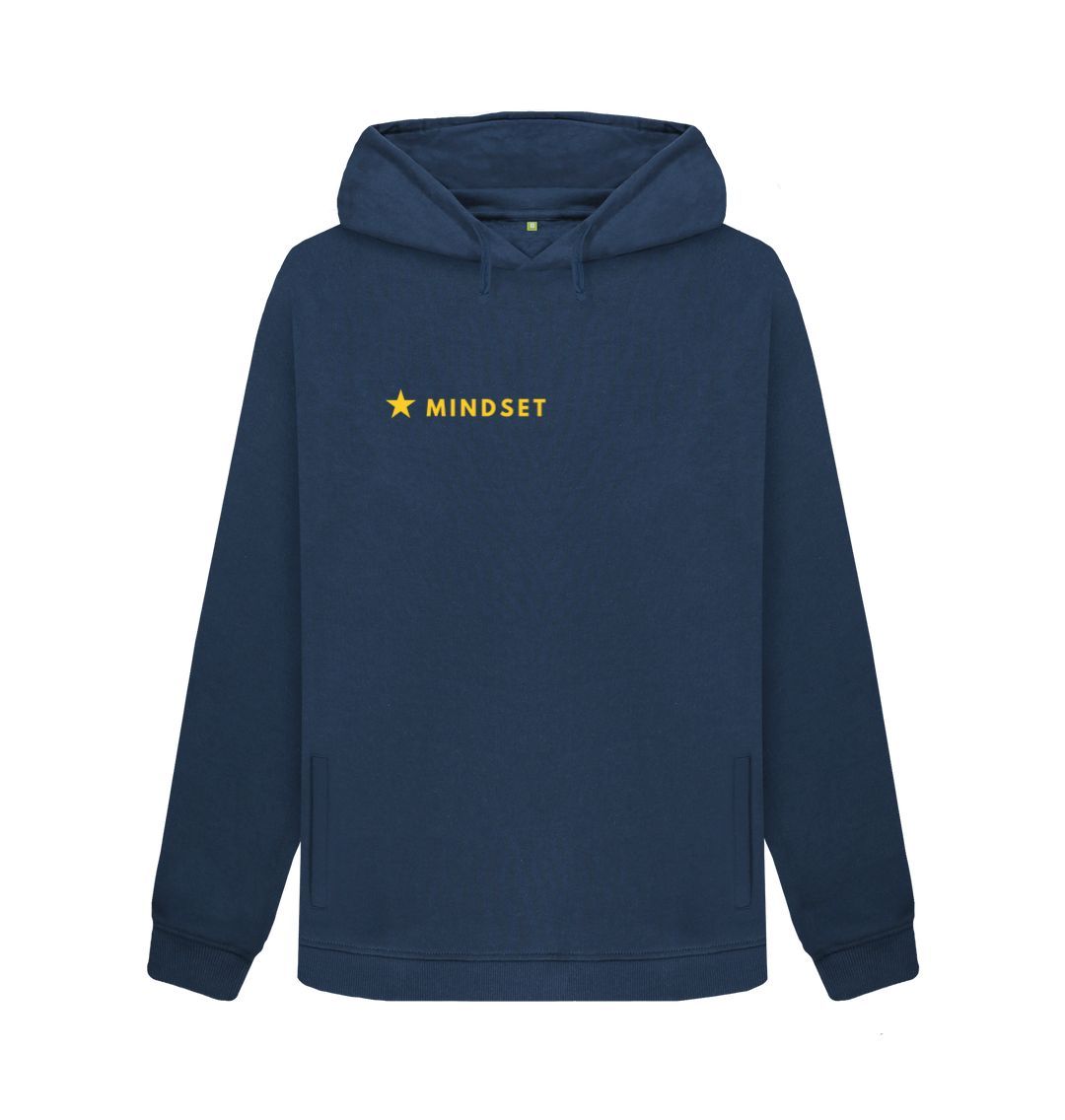 Navy Blue Organic jumper - Mindset collection - Health, Wealth, Skills - Organic Woman's Hoodie