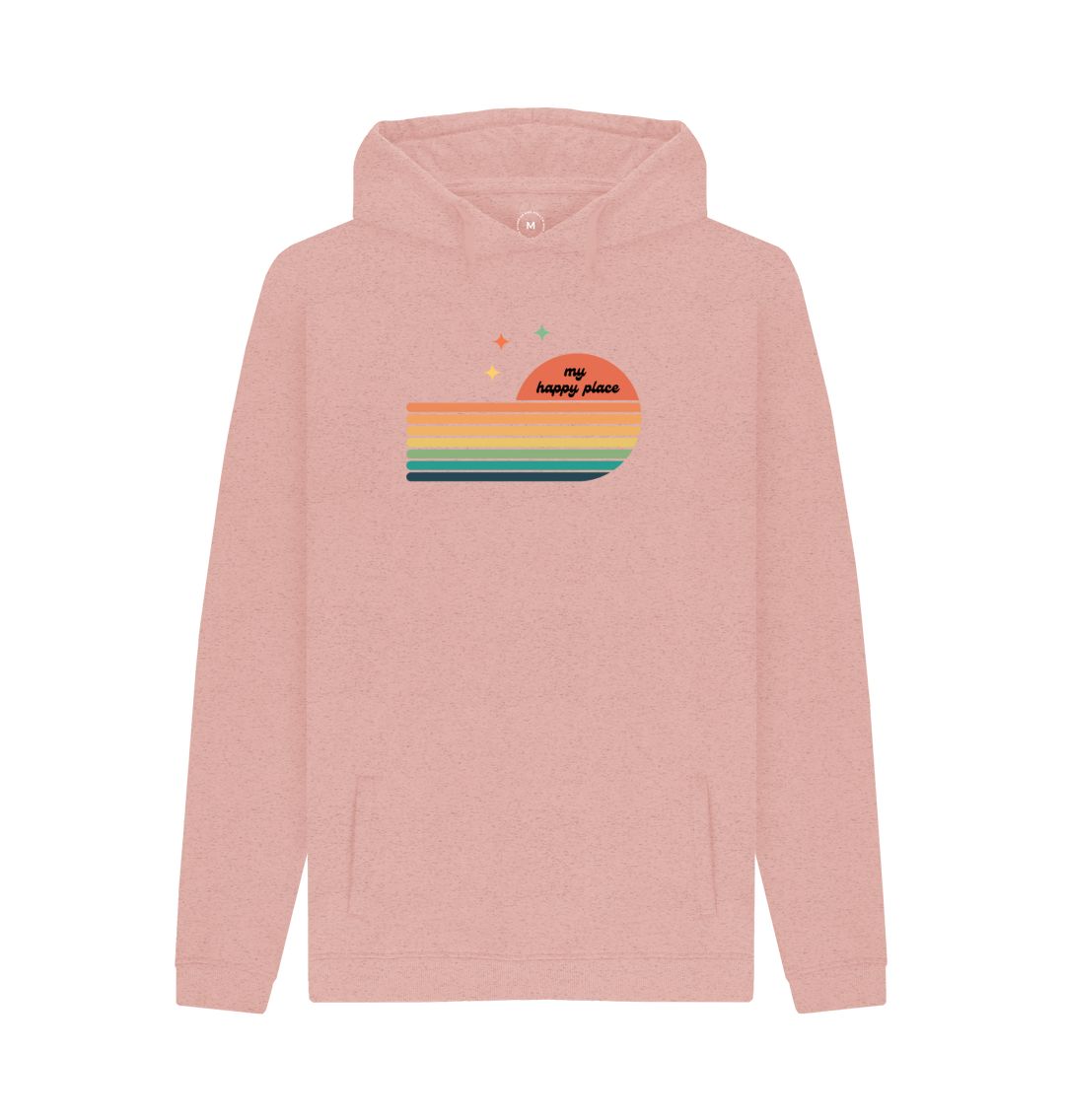 Sunset Pink Organic hoodie (mans) - my happy place