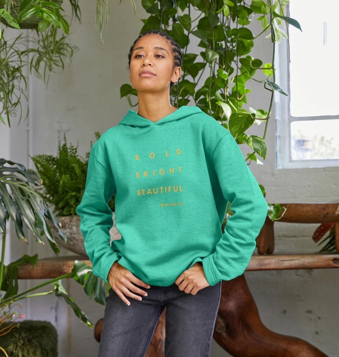 Organic Female Jumper - Mindset - Bold, Bright, Beautiful