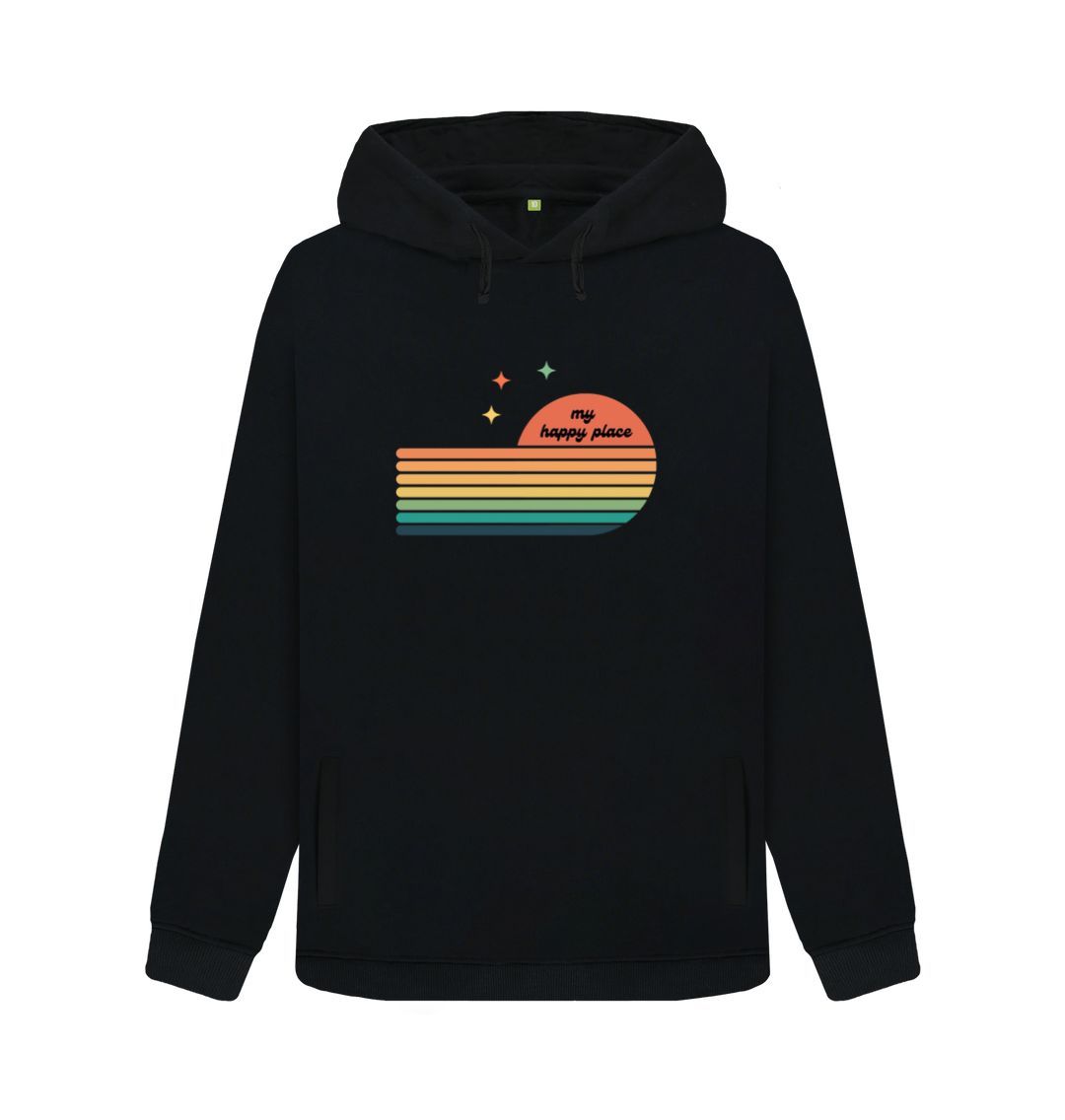 Black Organic Hoodie - my happy place