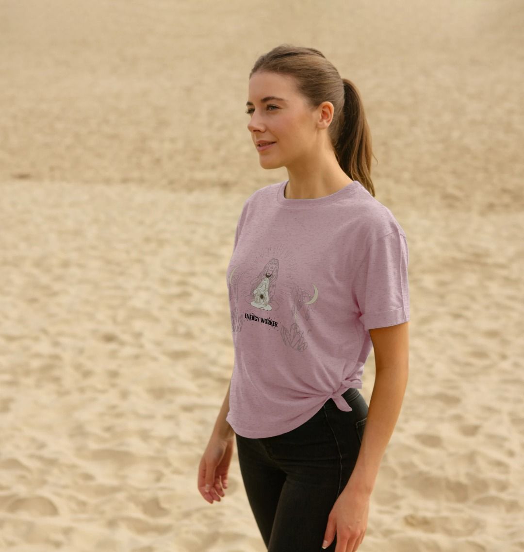 7. Crystal Energy Worker Organic Fitted Female T-shirt