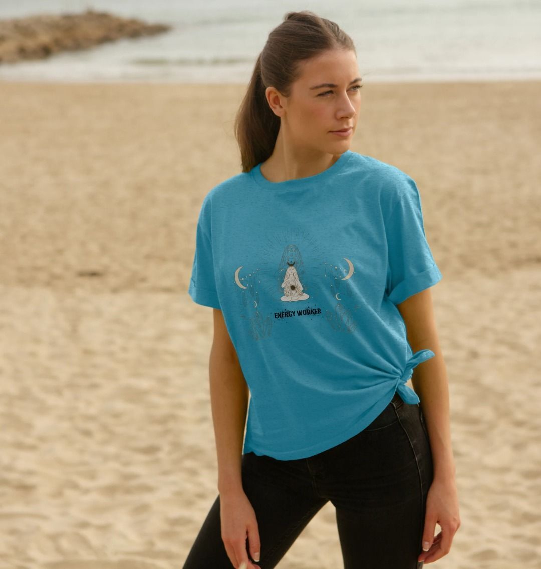 7. Crystal Energy Worker Organic Fitted Female T-shirt