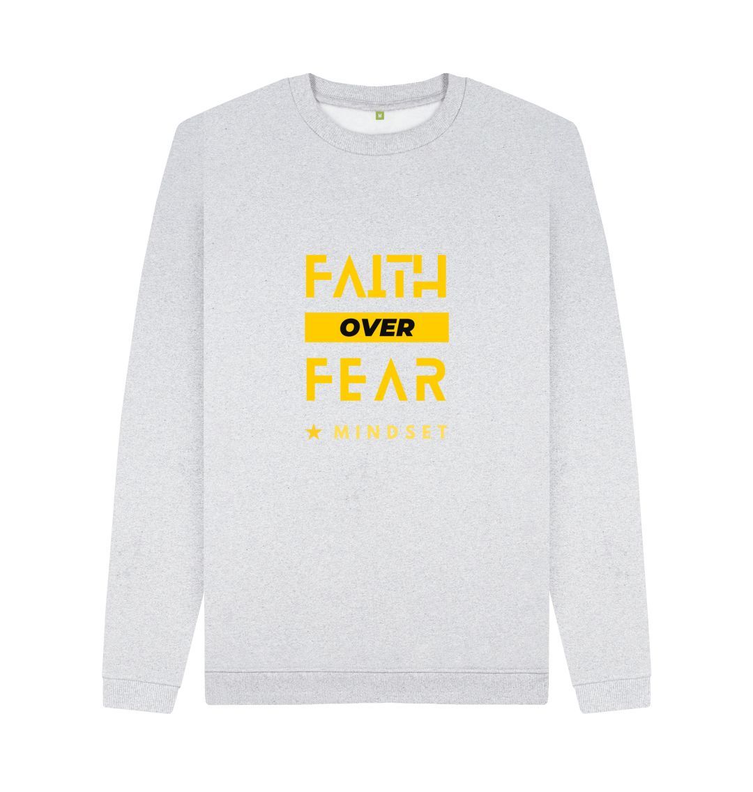Grey Organic males  jumper - Mindset collection - faith over fear