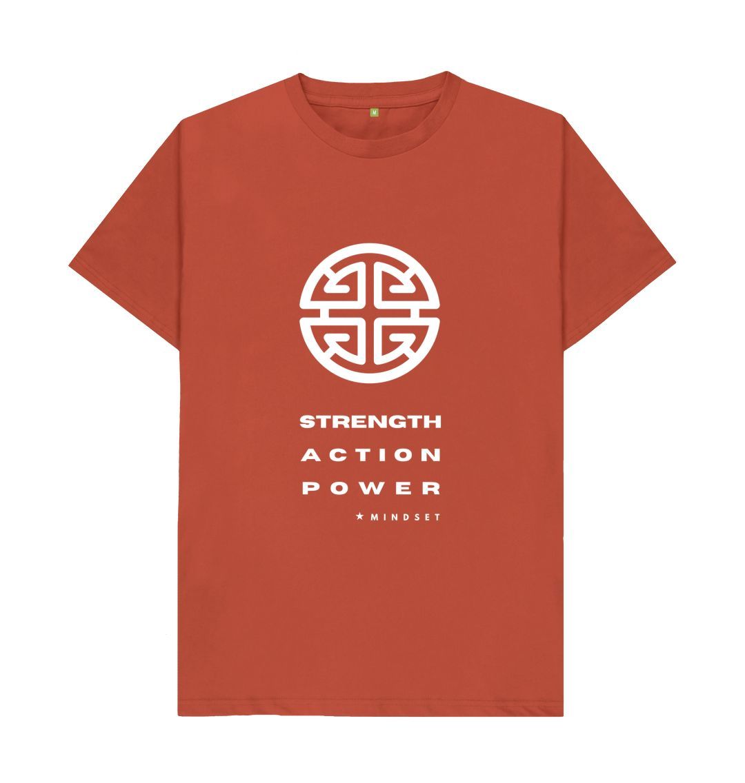 Rust Mindset Collection - Organic Male T-shirt - Strength, Action, Power