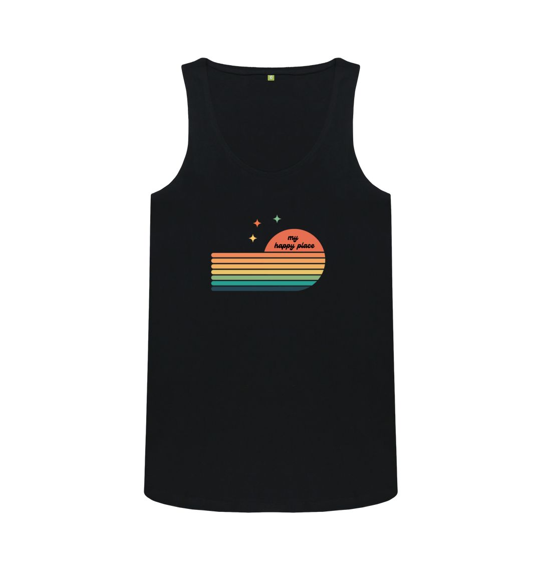 Black Organic Summer Vest - my happy place