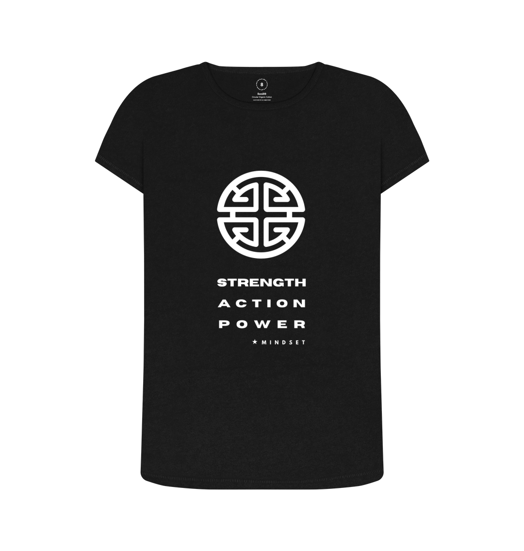 Black Recycled Printed T-Shirt Front