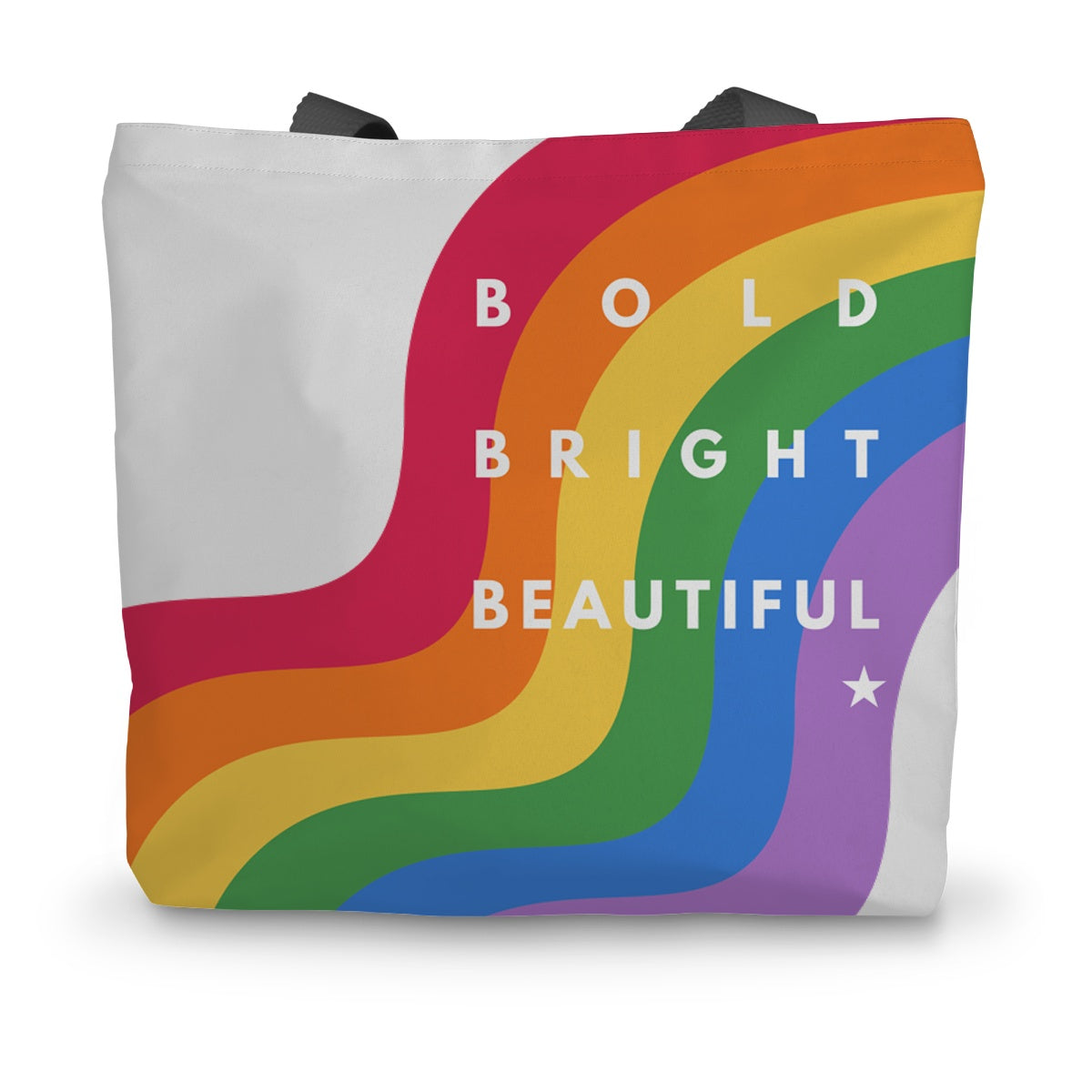 rainbow - bold bright beautiful  Canvas Tote Bag