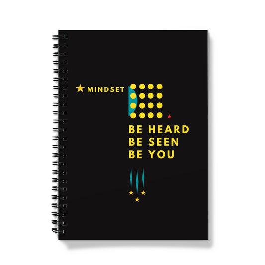 be heard , be seen, be you card Notebook