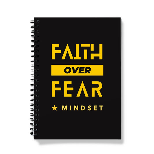 faith over fear card Notebook