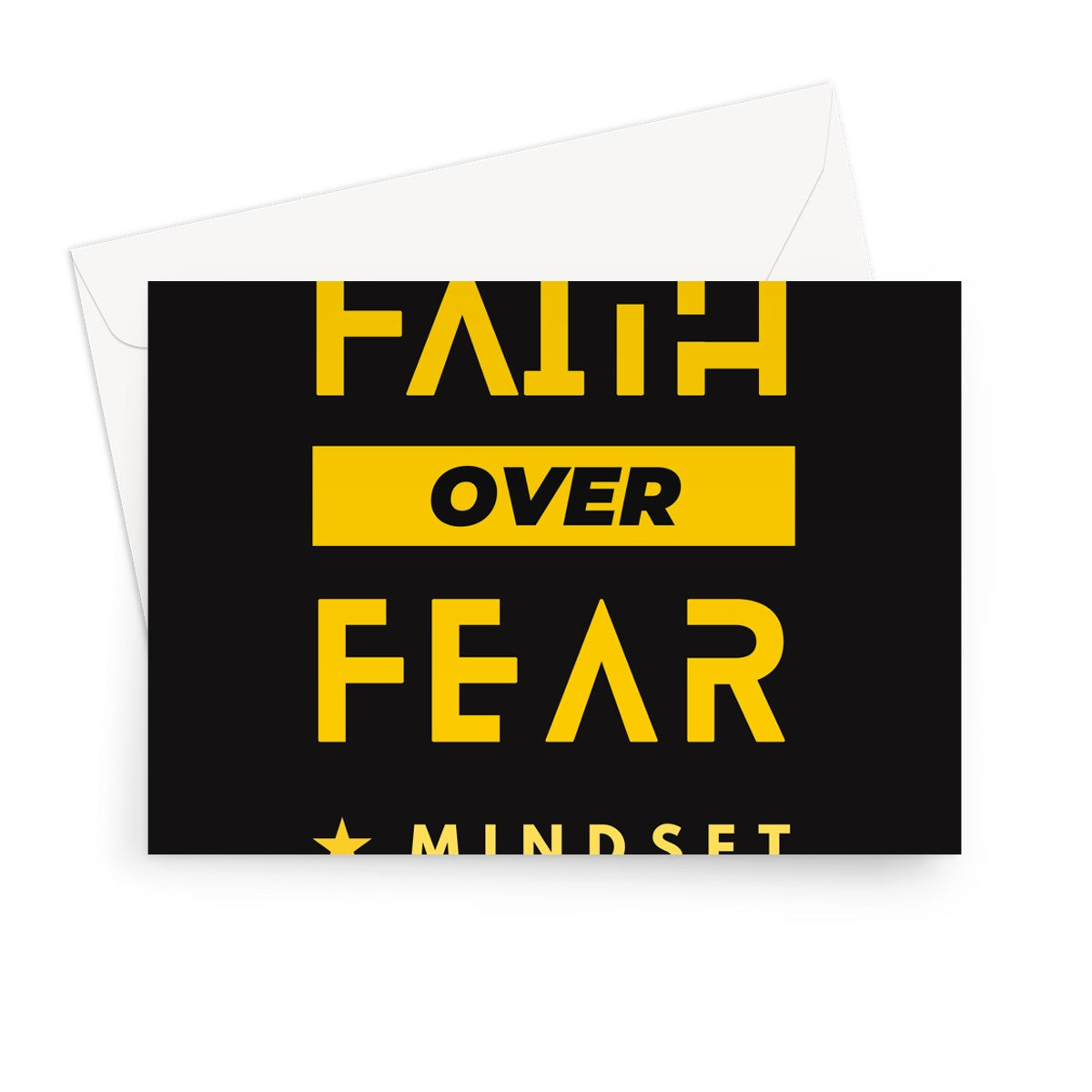 Faith over Fear card Greeting Card